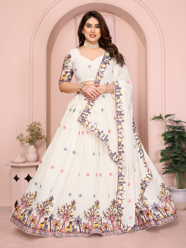 Star Georgette Embroidery Work Lehenga Choli
