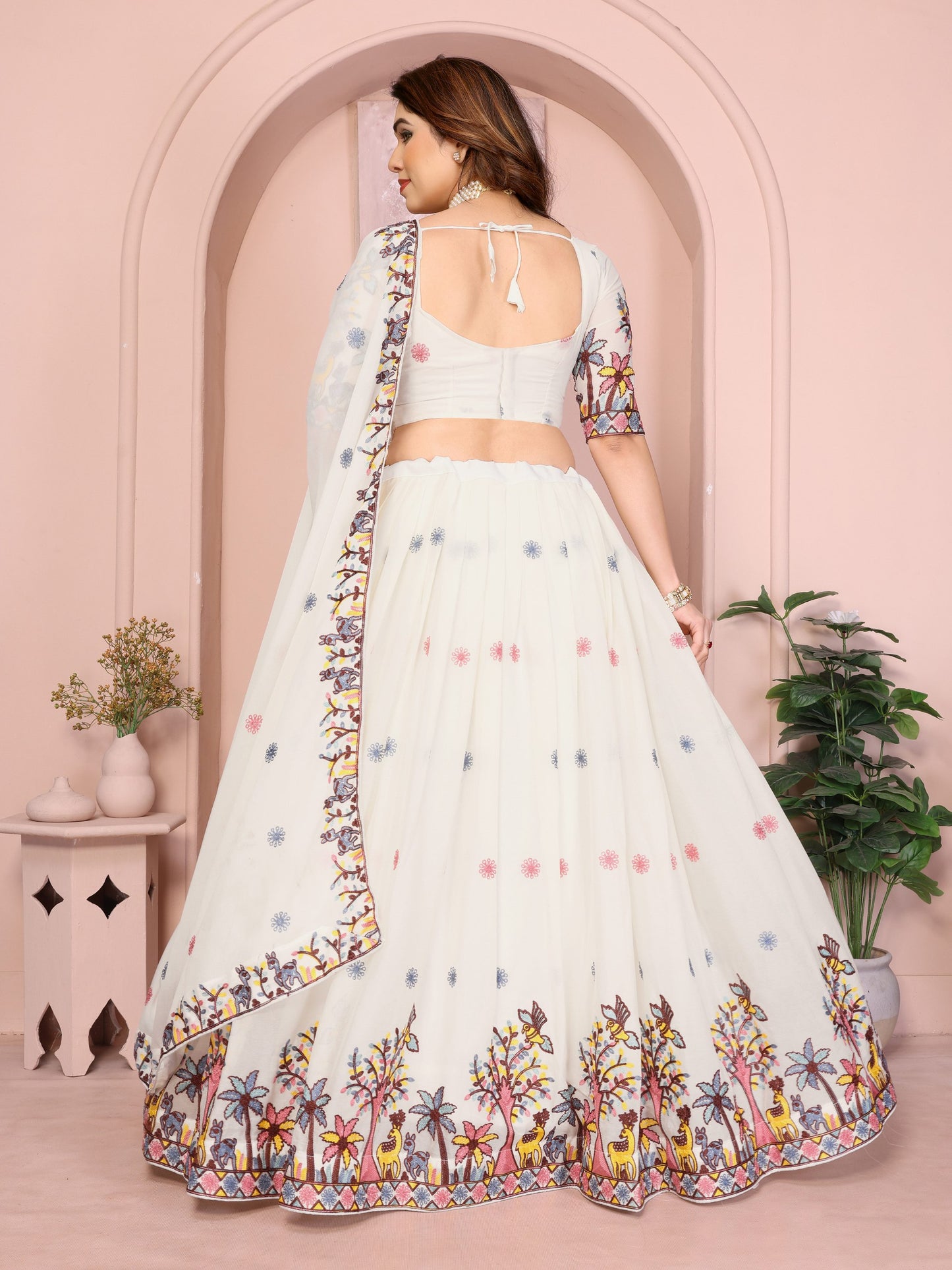 Star Georgette Embroidery Work Lehenga Choli