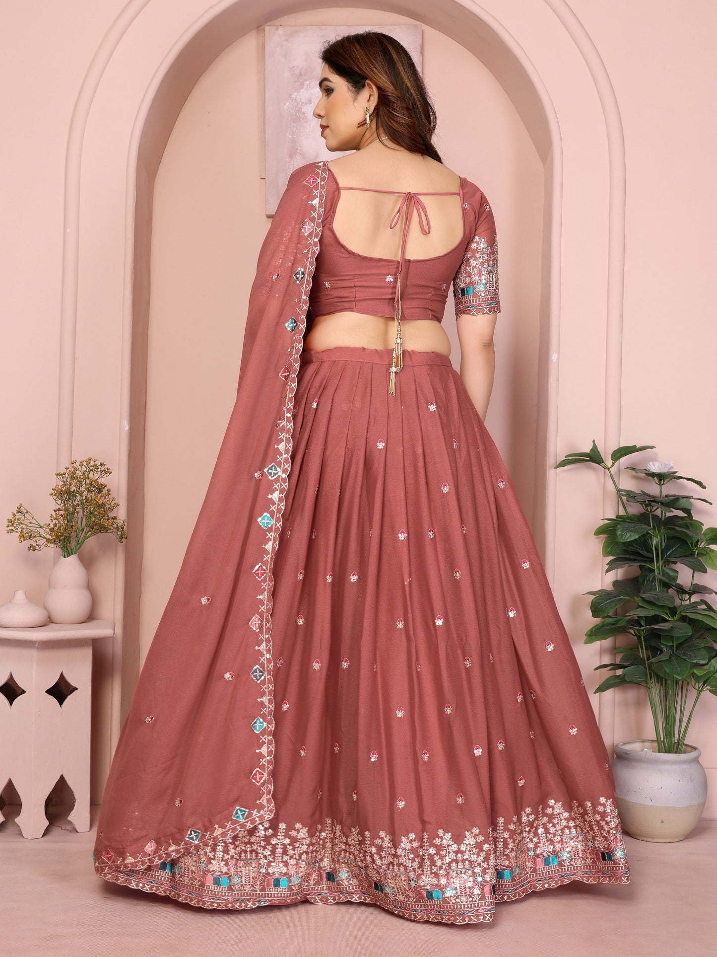 Star Georgette Embroidery Work Lehenga Choli