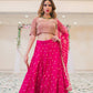 CHOLI LEHENGA BRODÉ EN VELOURS DE SÉQUENCE DE CORDON DE STYLE NEW BEUTIQUE
