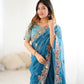 Premium Crunchy Silk With Heavy Embroidery Threads Codding & Sequins Work Saree