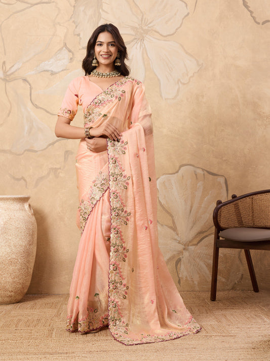 Party Wear Soft Fendy Chiffon Saree