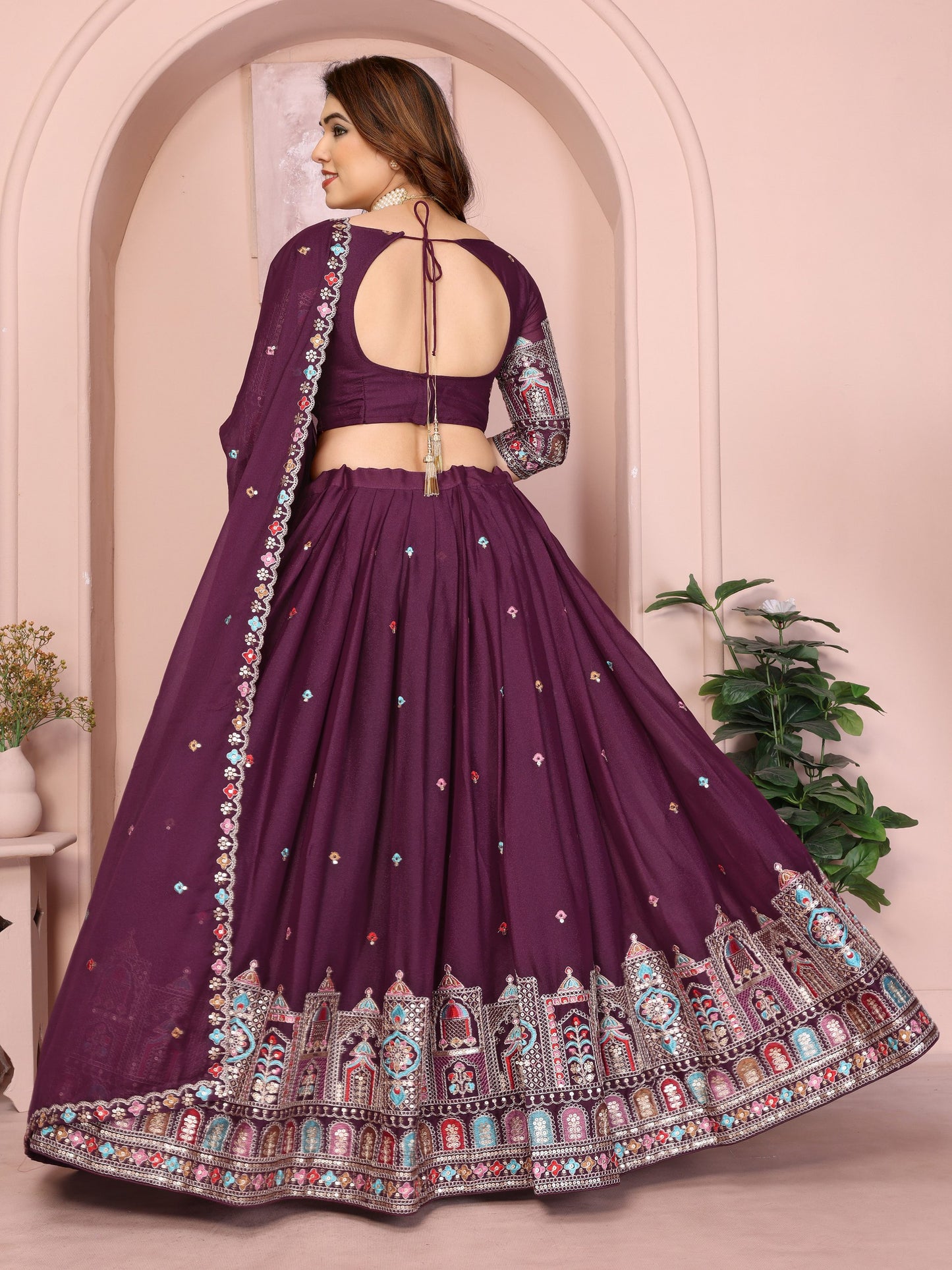Star Georgette Embroidery Work Lehenga Choli