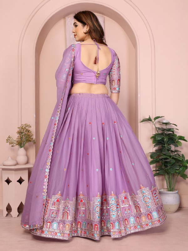 Star Georgette Embroidery Work Lehenga Choli