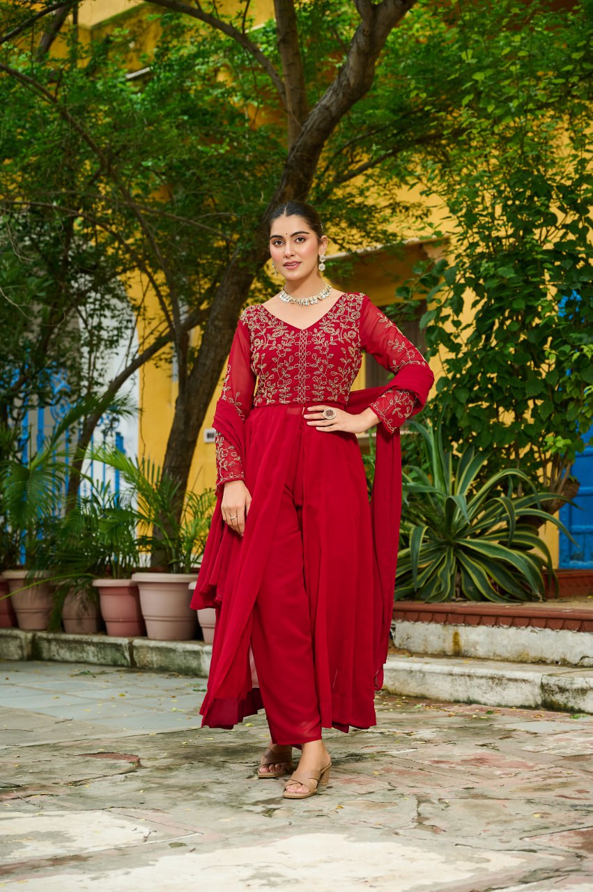 PREMIUM READYMADE  KURTI WITH PANT & DUPATTA SET