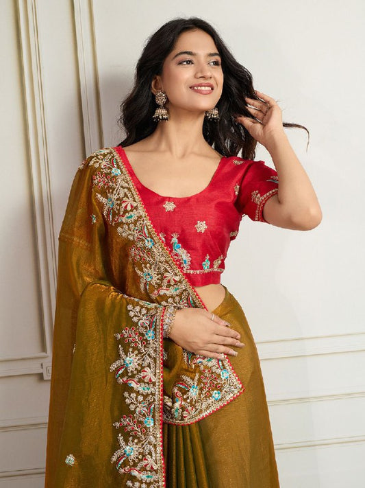 Party Wear Soft Fendy Chiffon silk Saree