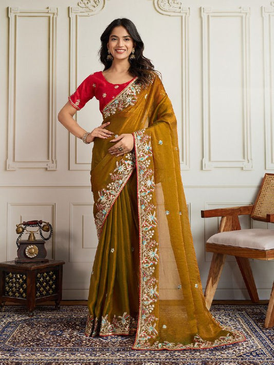 Party Wear Soft Fendy Chiffon silk Saree