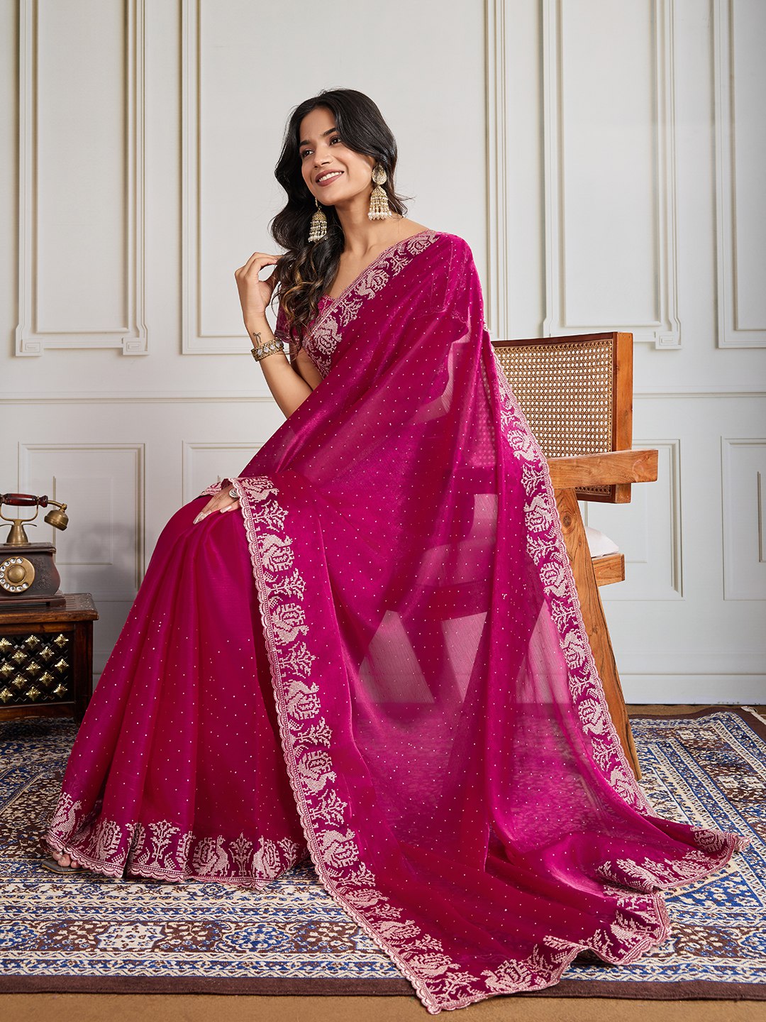 Party Wear Soft  Fendy Chiffon silk Saree