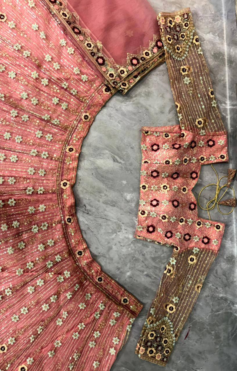 Launching 4 meter flared Premium Quality Soft Net Lehenga