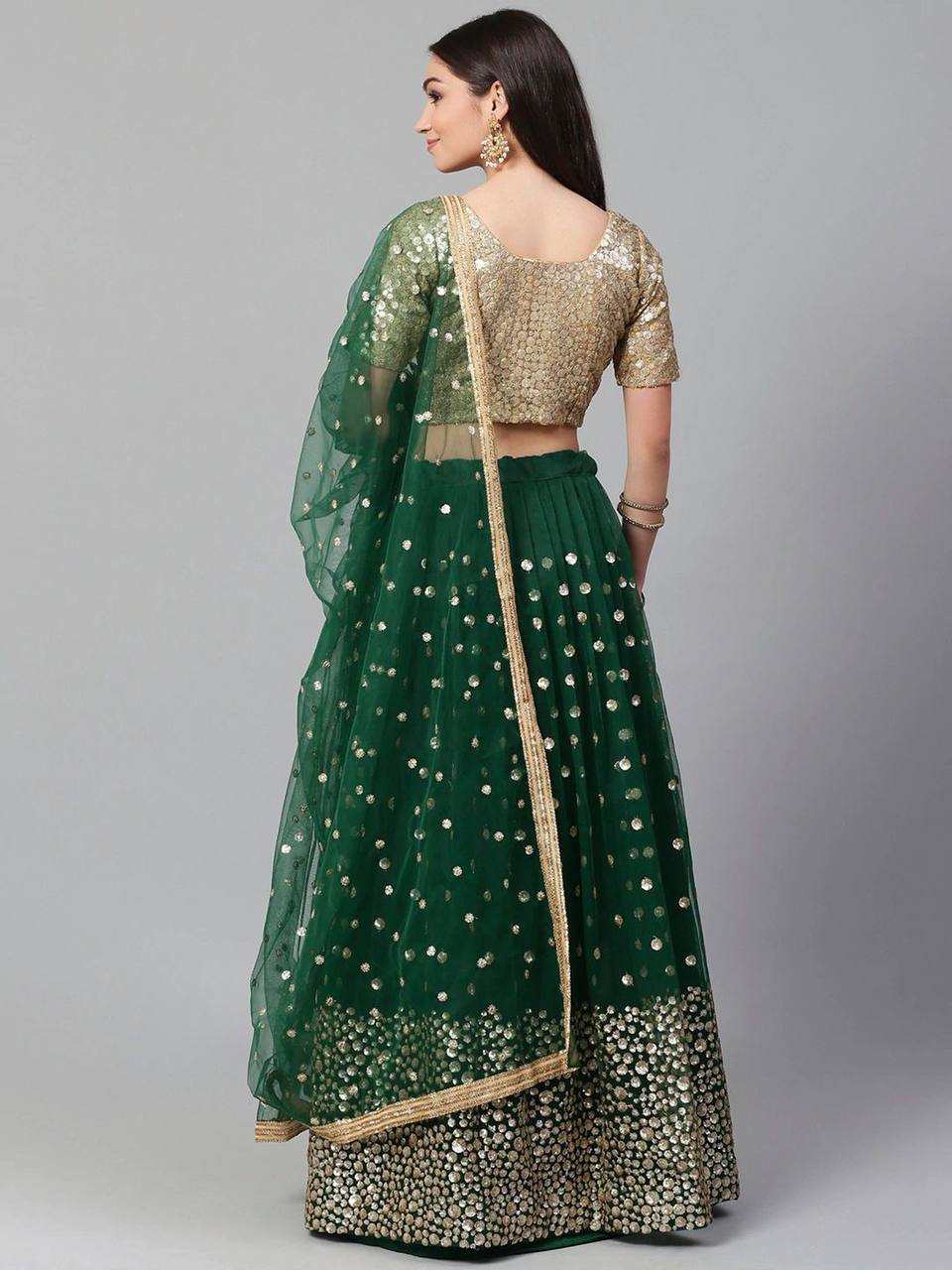 Heavy Soft Net INNER Attached Satin Silk Lehenga Choli