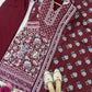 FESTIVAL SPECIAL PRINTED SUIT ON SILK FABRIC TOP AND PLAZZO WITH DUPATTA