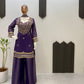 EXCLUSIVE 4 PIECE PLAZZO PAIR WITH REAL MIRROR AND EMBROIDERY WORK