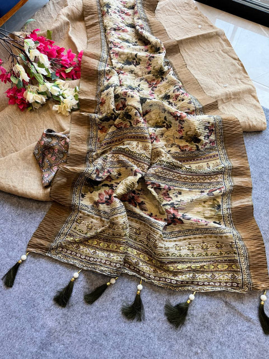 Partykleidung aus weichem Rangoli-Seidensari