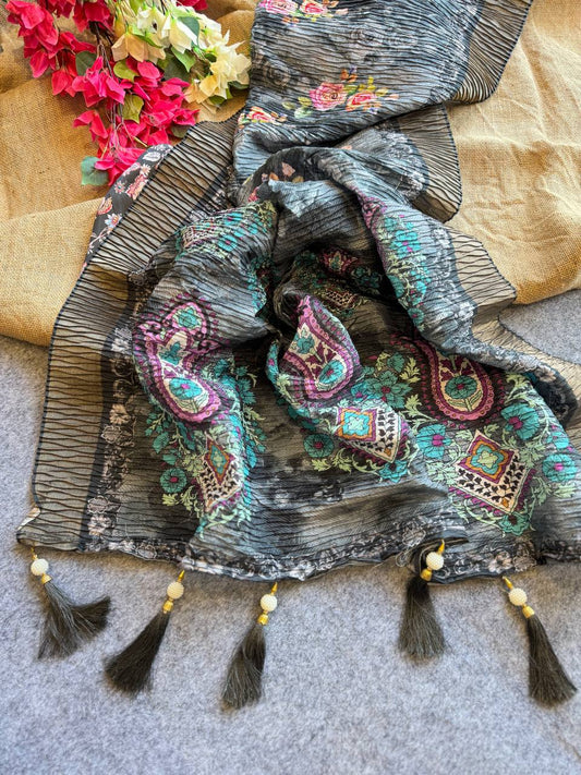 Partykleidung aus weichem Rangoli-Seidensari