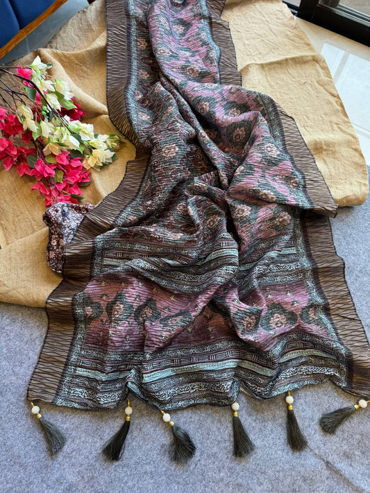 Partykleidung aus weichem Rangoli-Seidensari