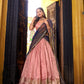 Dupion Silk Zari Weaving Work Lehenga