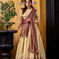 Dupion Silk Zari Weaving Work Lehenga