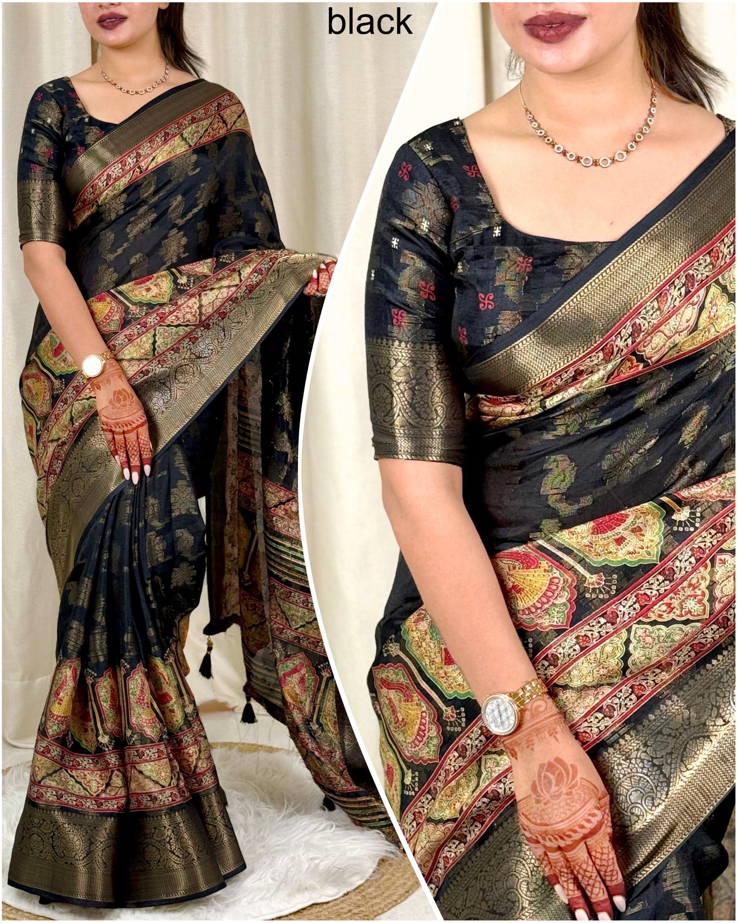 Effortless elegance meets vibrant charm with this Designer printed beauty