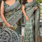Wrapped in the poetry of heritage this tusser silk digital print saree