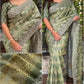 Wrapped in the poetry of heritage this tusser silk digital print saree