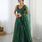 Sehen Sie umwerfend aus in diesem wunderschönen cremefarbenen Lehenga-Set
