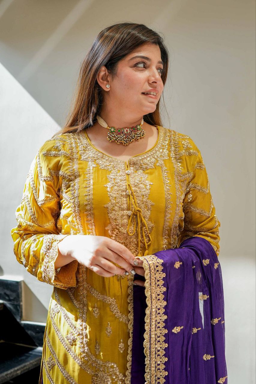 New Designer Party Top Sharara & Dupatta Set