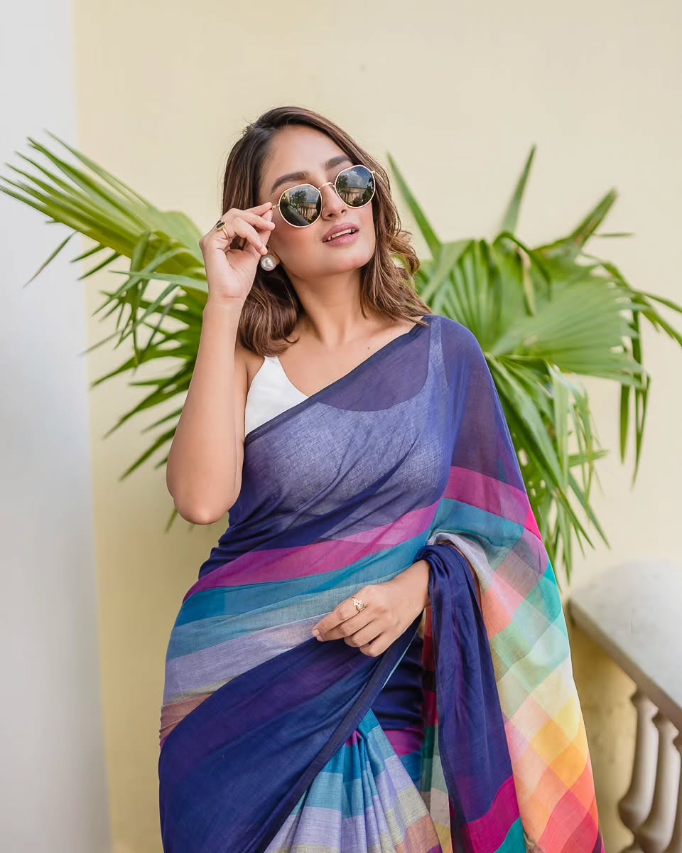 Heavy Cotton Digital Print Border in Saree
