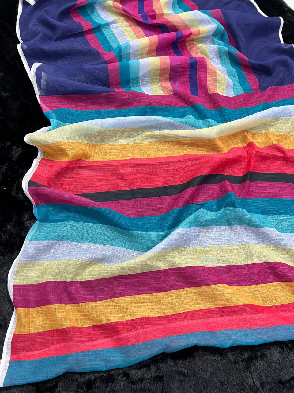 Heavy Cotton Digital Print Border in Saree