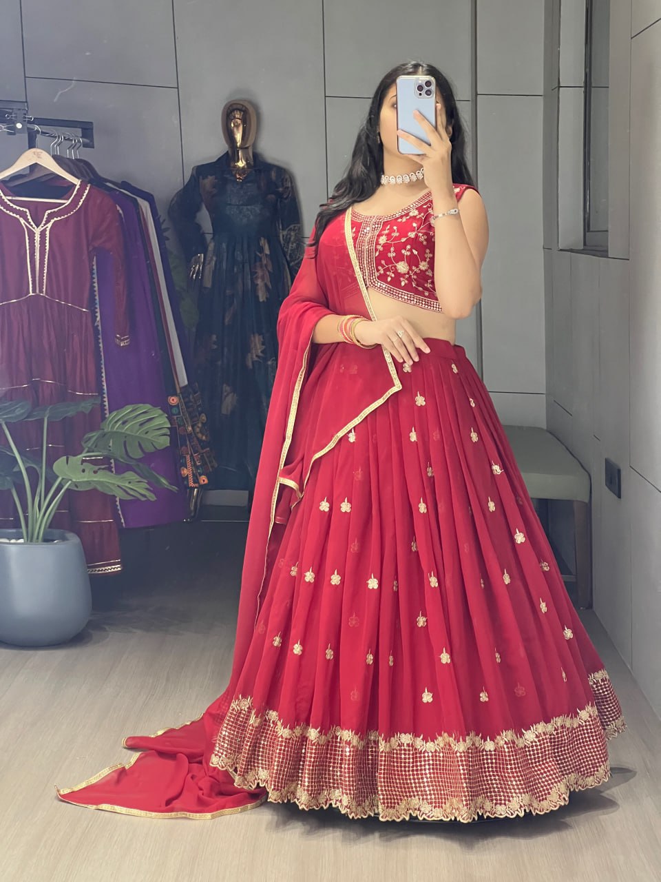 Elegance meets Class in this embroidery lehenga