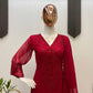 EXCLUSIVE 3 PIECE PLAZZO PAIR WITH DUPATTA IN SEQUENCE EMBROIDERY WORK SUIT