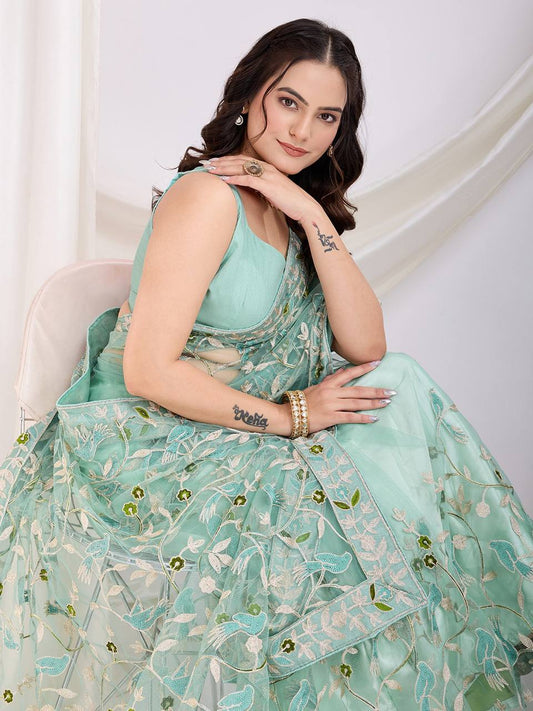 Chikankari Embroidery design Saree