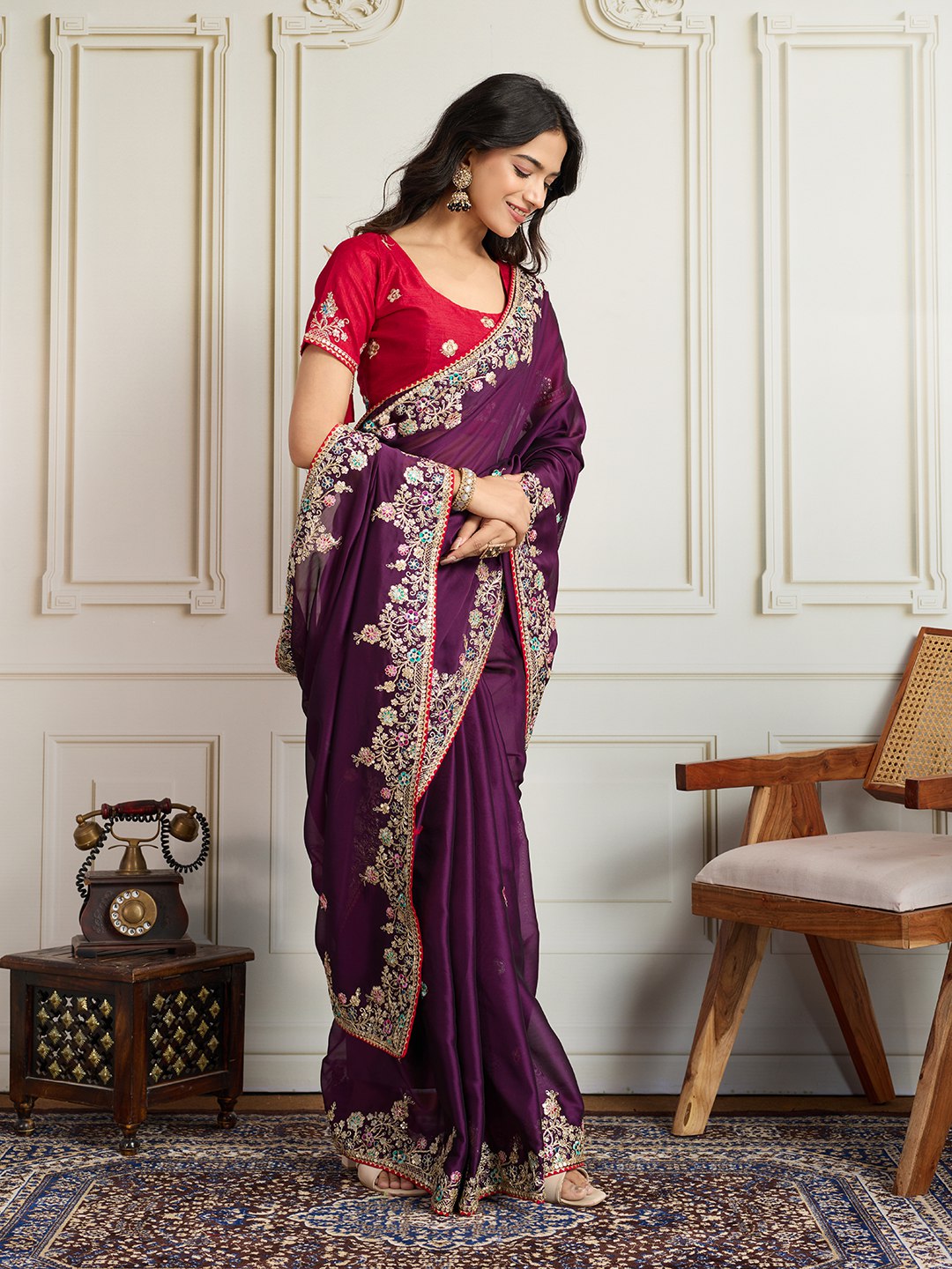 Party Wear Soft Rangoli Silk Saree