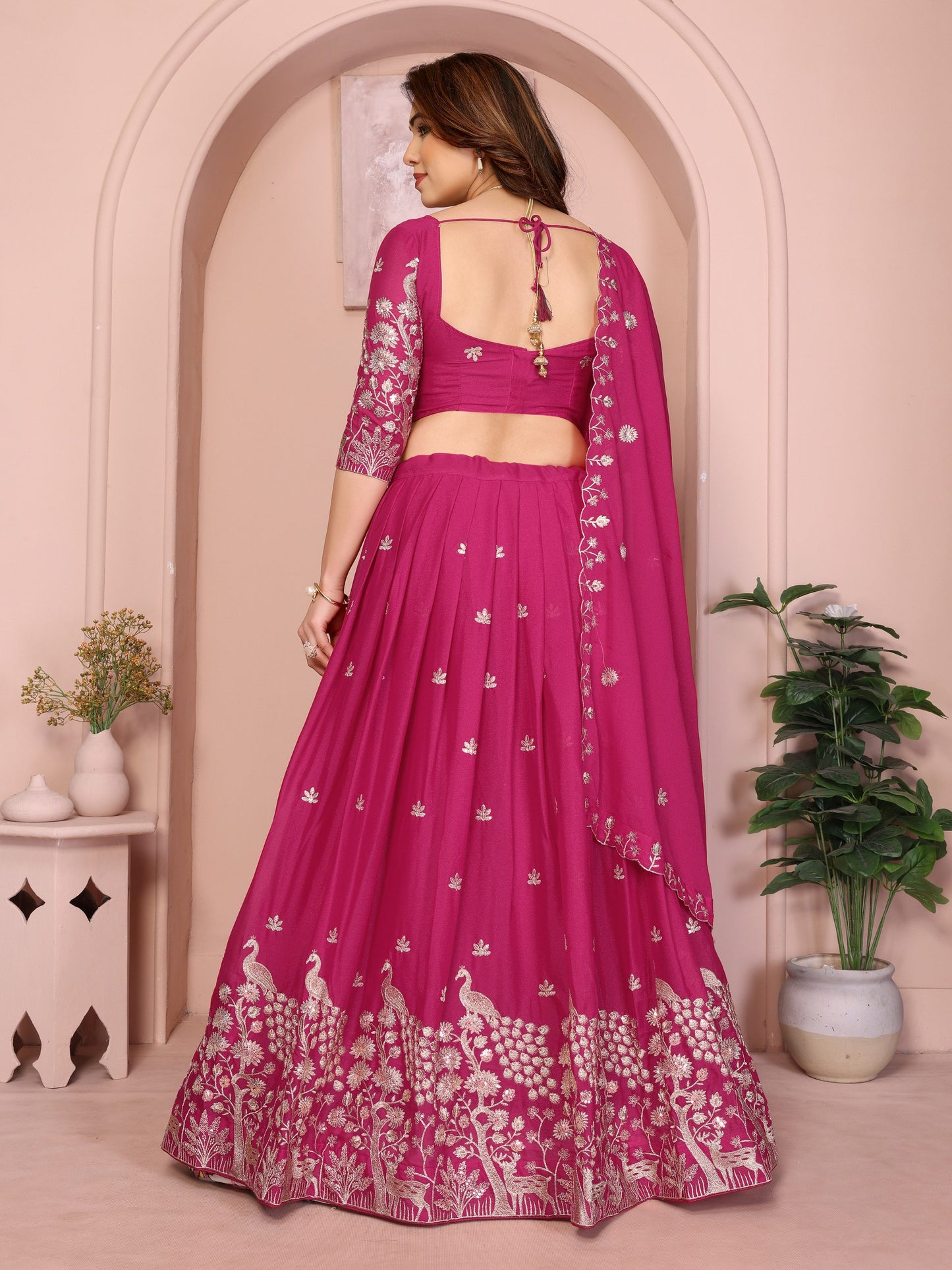 Star Georgette Embroidery Work Lehenga Choli