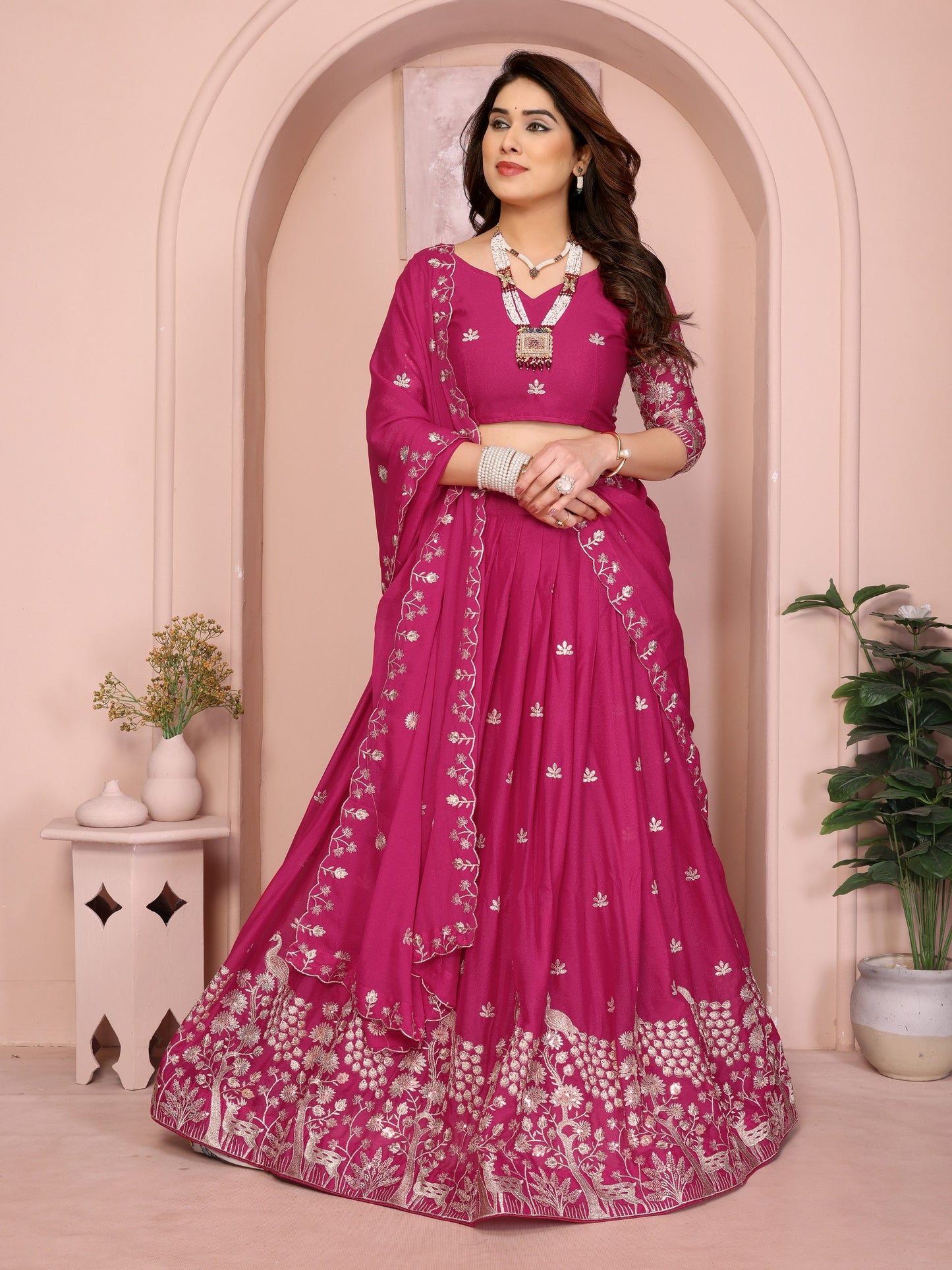 Star Georgette Embroidery Work Lehenga Choli