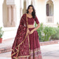 Vichitra Silk With Heavy Sequins & Thread Embroidered work Lehenga