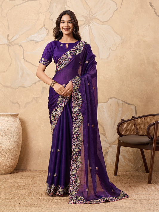 Party Wear Soft Fendy Chiffon Saree