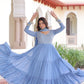 Faux Georgette With Sequins & Zari Embroidered Work Gown