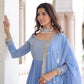 Faux Georgette With Sequins & Zari Embroidered Work Gown