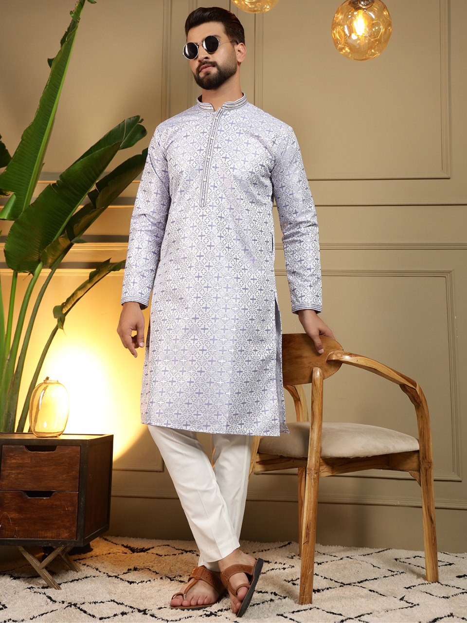 Heavy Jacquard Presenting Men's Kurta Pyjama