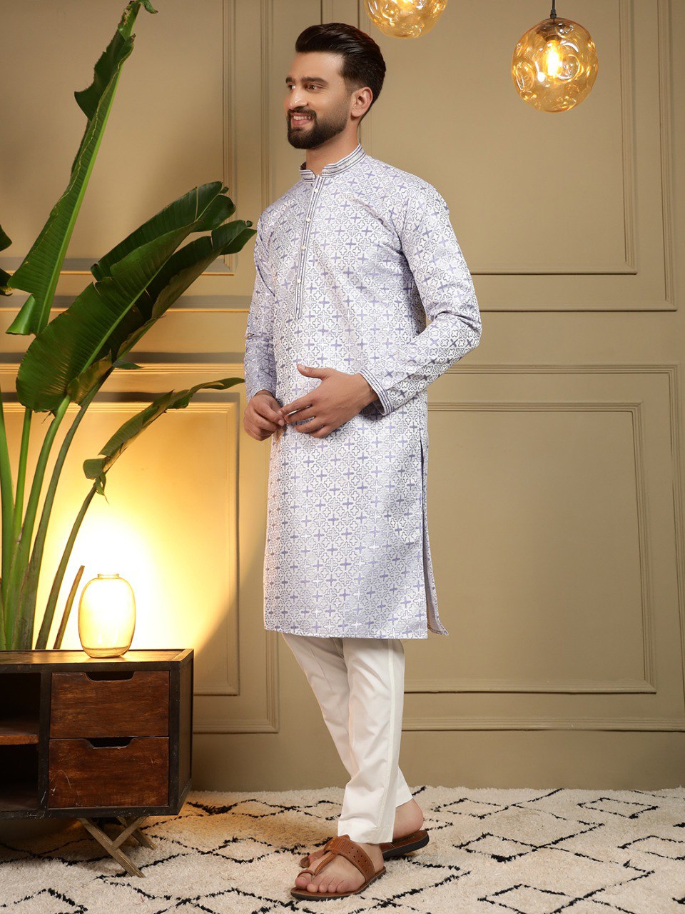 Heavy Jacquard Presenting Men's Kurta Pyjama