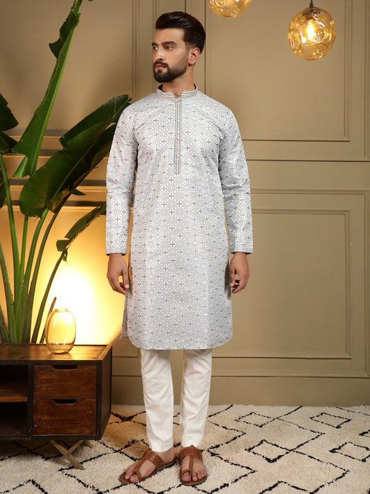 Heavy Jacquard Presenting Men's Kurta Pyjama