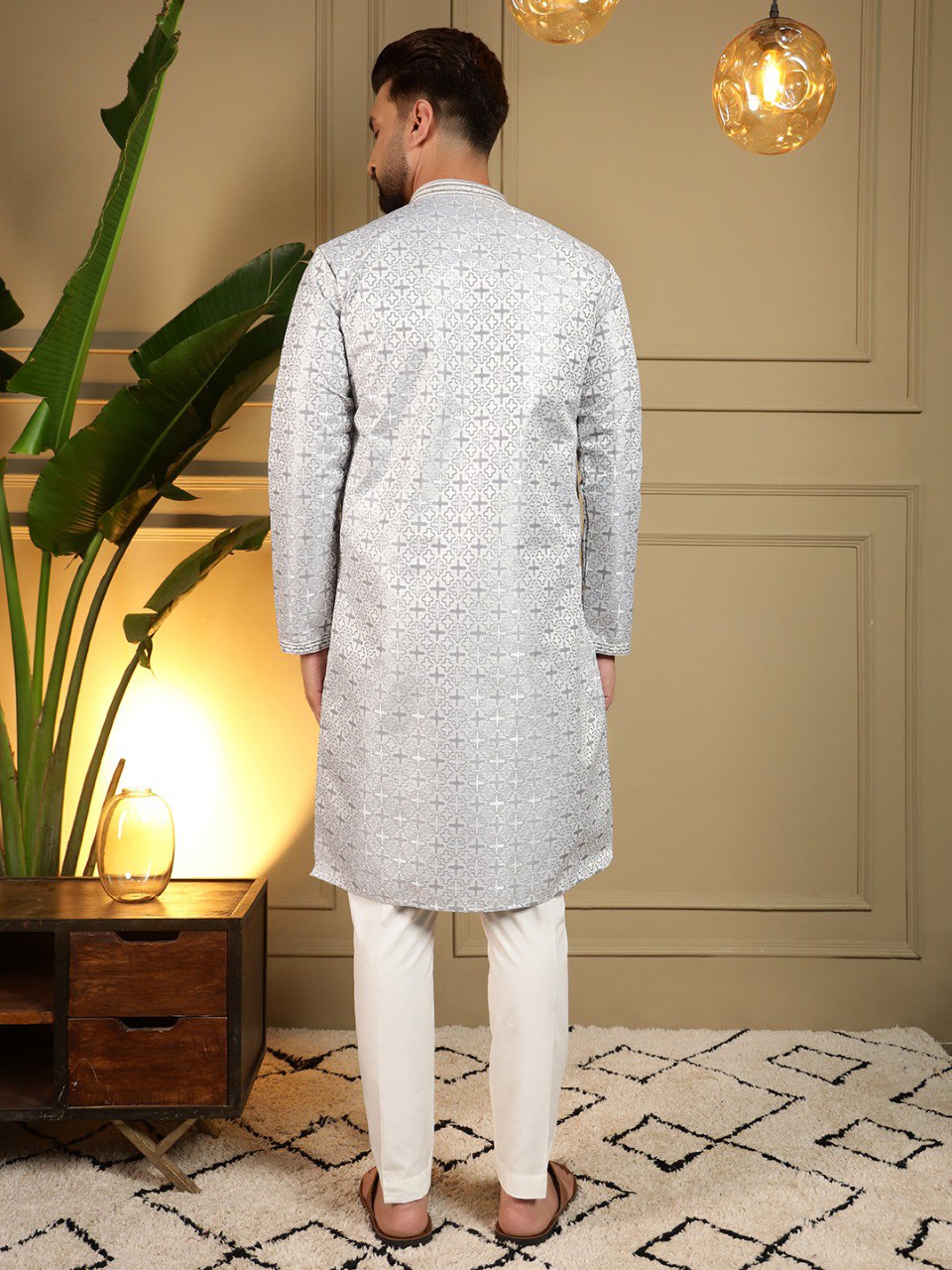 Heavy Jacquard Presenting Men's Kurta Pyjama