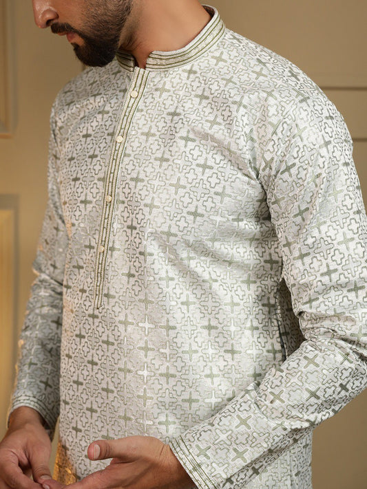 Heavy Jacquard Presenting Men's Kurta Pyjama