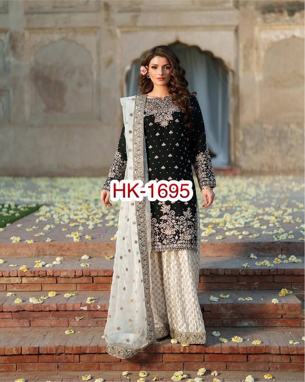 Launching New 3 Pices Collection Ready To Wear Top - Plazzo With Dupatta