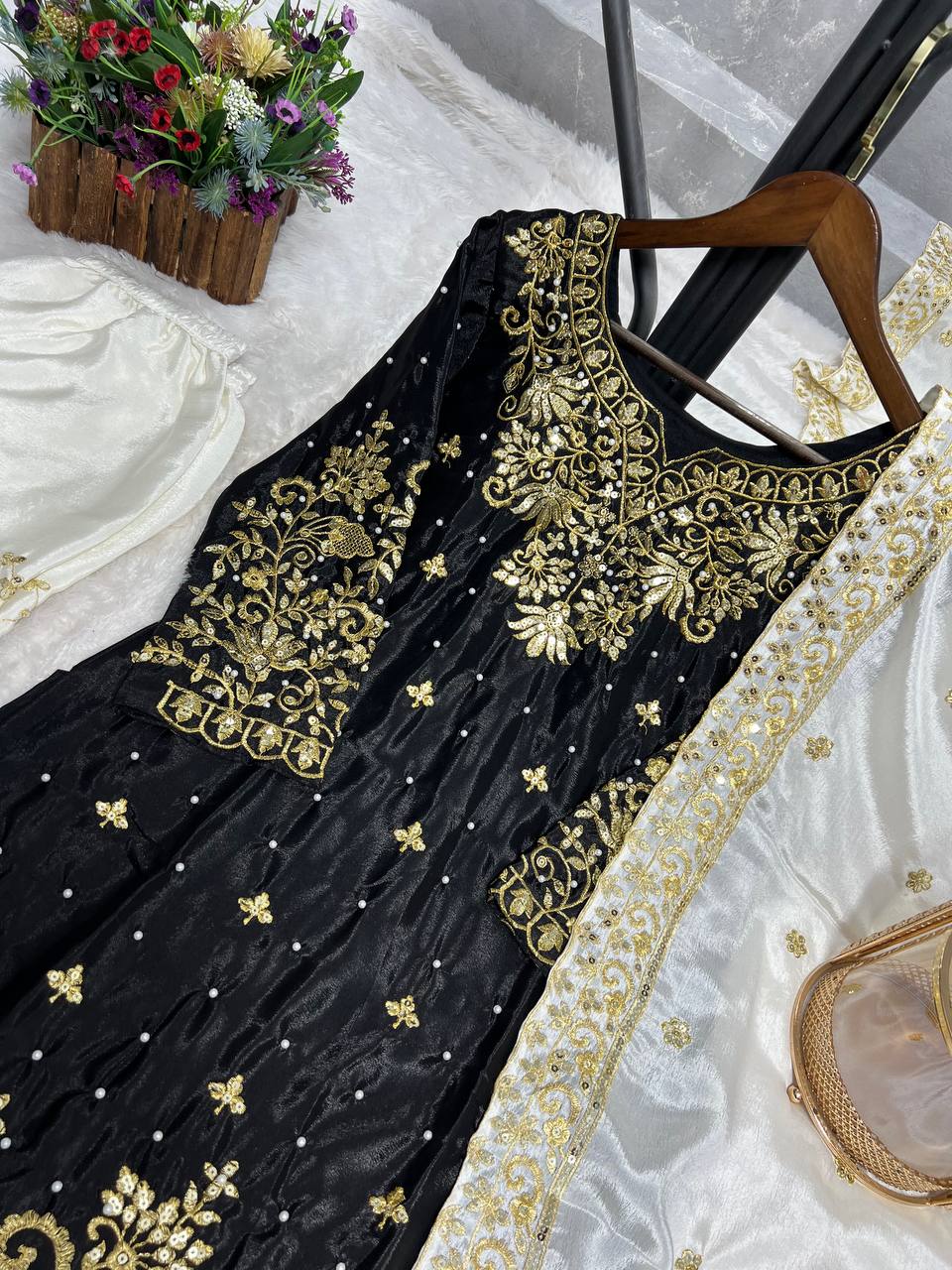 Launching New 3 Pices Collection Ready To Wear Top - Plazzo With Dupatta