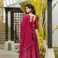 PREMIUM READYMADE KALI-CUT ANARKALI SUIT SET [3 PIS]