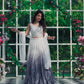 Einführung eines 4 Meter ausgestellten Lehenga mit Paillettenstickerei und Cut-Work