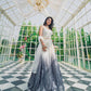 Einführung eines 4 Meter ausgestellten Lehenga mit Paillettenstickerei und Cut-Work