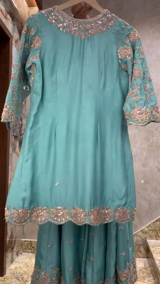 Lancement de la nouvelle collection Eid : 3 pièces, Long Kurti prêt à porter - Plazzo