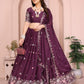 Star Georgette Embroidery Work with Cutwork Border Lehenga